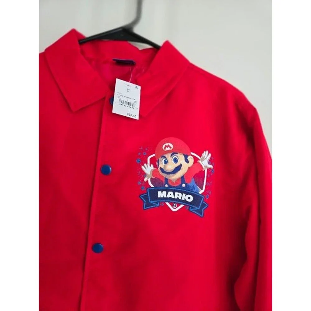 The Super Mario Galaxy Movie Red Jacket - Boys size XL (14) NEW
